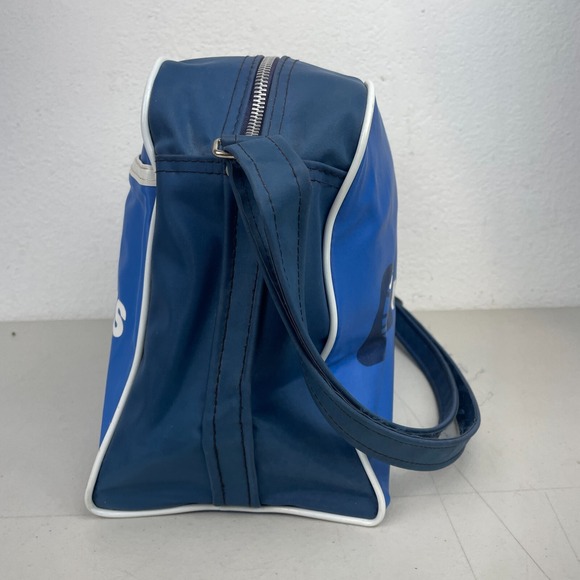 Vintage Travel Bag Unitours Blue Panam Style Shoulder Strap Vacation Flight 70s - Picture 4 of 12